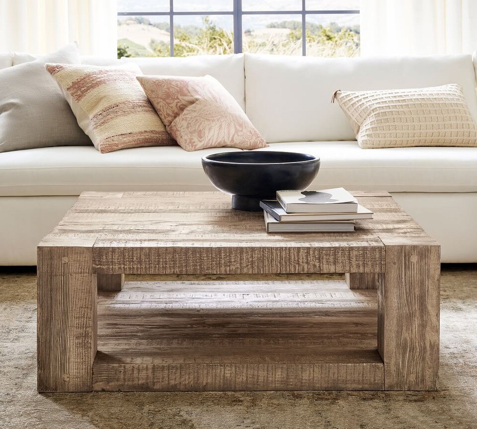 Palisades 112 cm Coffee Table, Sierra Pottery Barn Australia